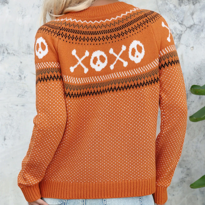 Skull Knit Cardigan