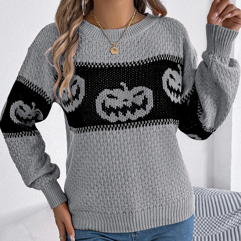 Pumpkin Knit Crew