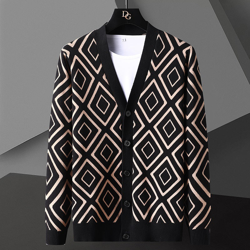 Diamond Grid Cardigan