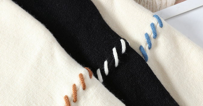 Patchwork Knit Crew